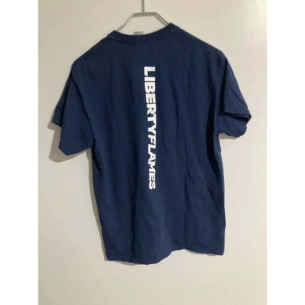 NCAA Liberty University Flames Basketball T Shirt Men’s Size Medium Navy Blue